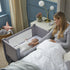 Shnuggle Air Lite Bedside Crib with Mattress- Grey